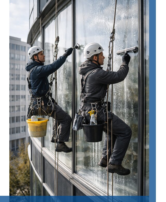 Мойка панорамных окон в Коломне от 355 р. заказать у ВЫСОТНИК-Клм