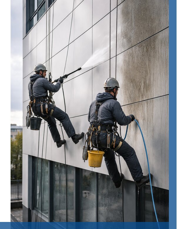 Мойка фасада из композита в Коломне по цене от 304 р. | ВЫСОТНИК-Клм