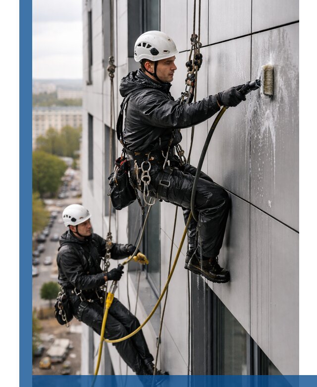 Профессиональная мойка фасада из композита в Коломне