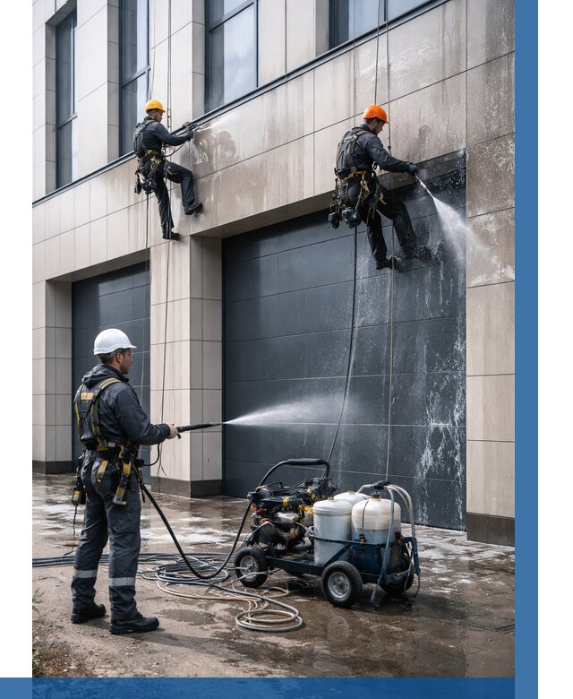 Послестроительная мойка фасада в Коломне от 304 р. | ВЫСОТНИК-Клм