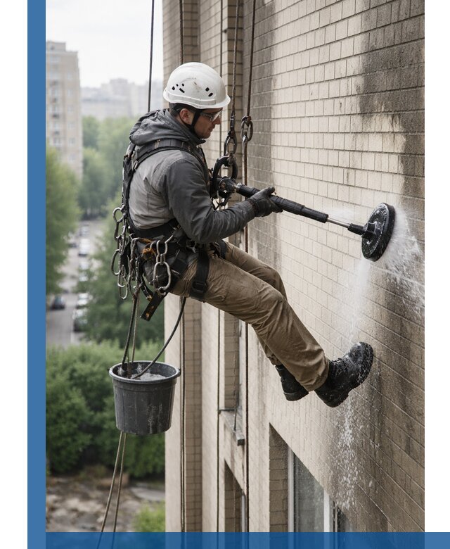 Очистка фасада от копоти в Коломне профессионально и безопасно