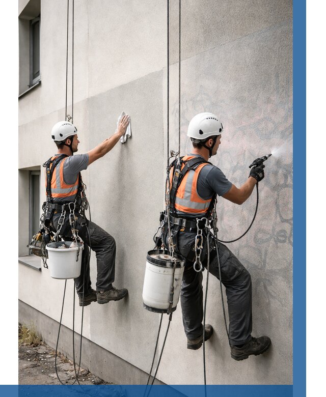 Антиграффити покрытие фасада в Коломне от 608 р. | ВЫСОТНИК-Клм