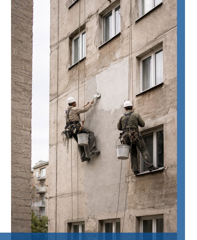 Косметический ремонт фасада в Коломне от 1115 р. | ВЫСОТНИК-Клм