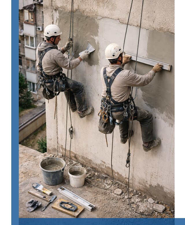 Комплексный ремонт штукатурного фасада с гарантией в Коломне