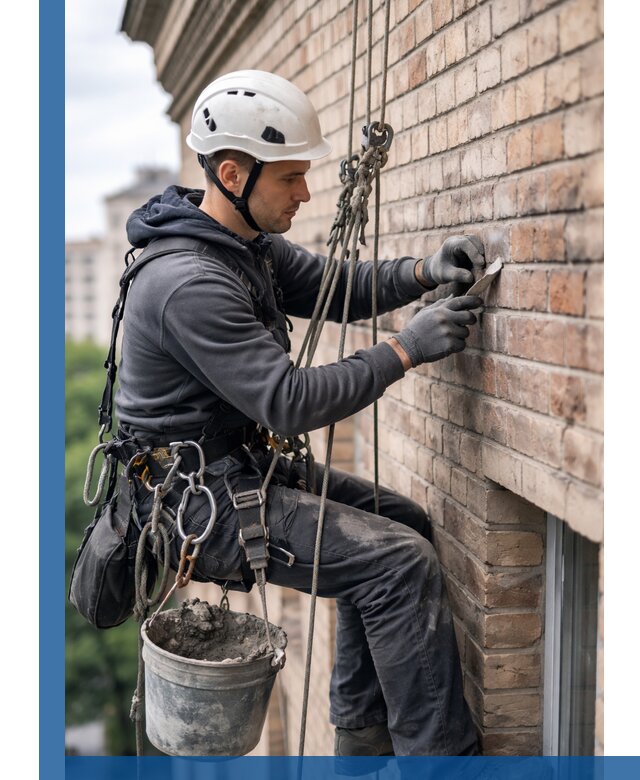 Качественный ремонт кирпичной кладки фасада в Коломне с гарантией