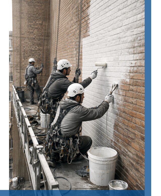 Покраска кирпичного фасада в Коломне от 355 р. | ВЫСОТНИК-Клм