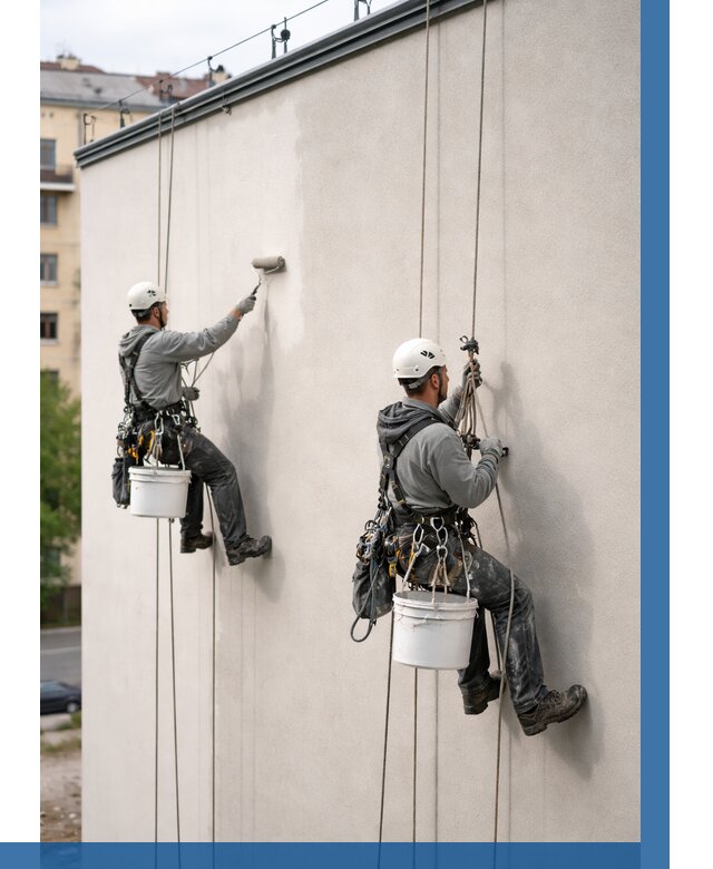 Покраска оштукатуренного фасада в Коломне от 324 р. | ВЫСОТНИК-Клм