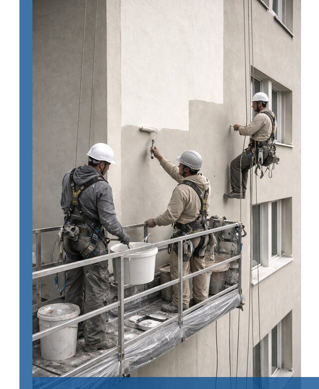 Покраска оштукатуренного фасада в Коломне под ключ с гарантией