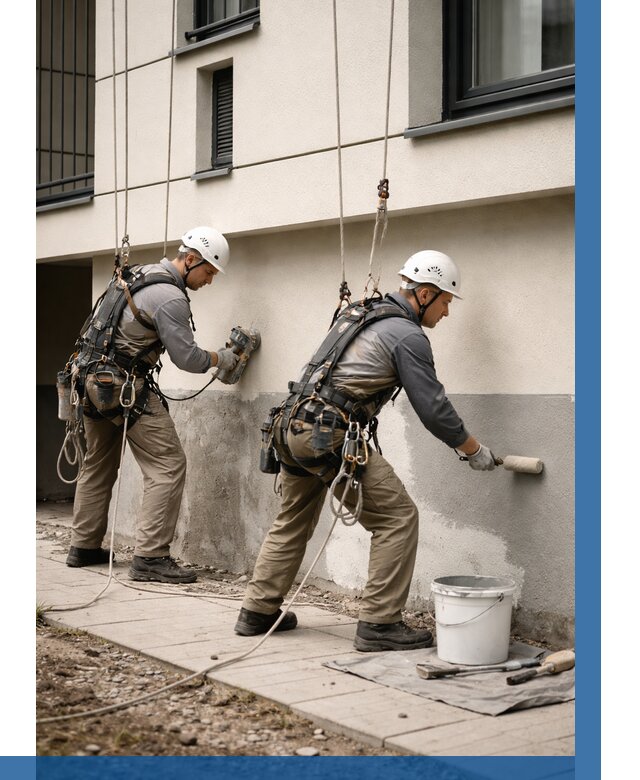 Окраска цоколя здания в Коломне от 456 р. под ключ | ВЫСОТНИК-Клм