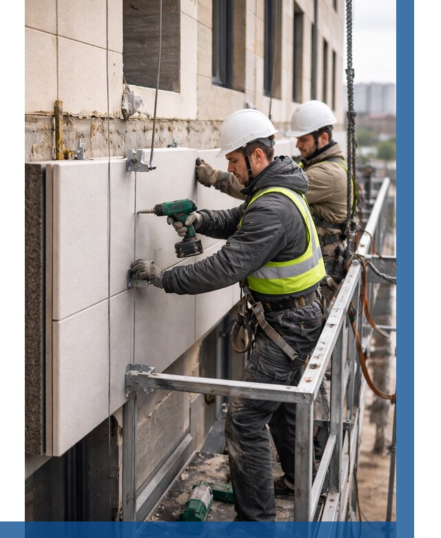 Монтаж фасадных термопанелей в Коломне от 1521 р. | ВЫСОТНИК-Клм