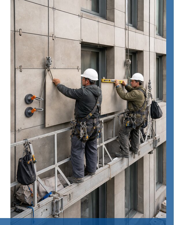 Монтаж керамогранита на фасад в Коломне от 2535 р. | ВЫСОТНИК-Клм