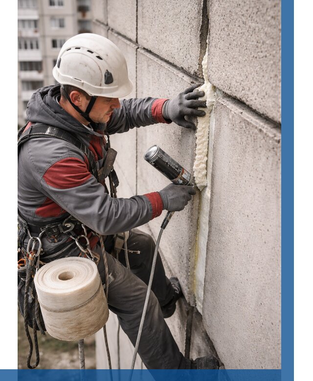 Утепление межпанельных швов в Коломне от 710 р. | ВЫСОТНИК-Клм