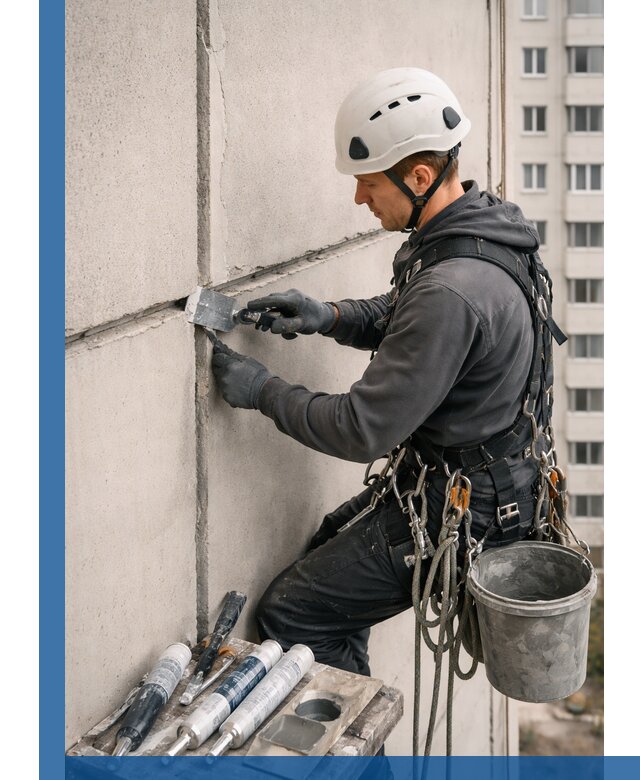 Ремонт межпанельных швов в Коломне герметизация и восстановление