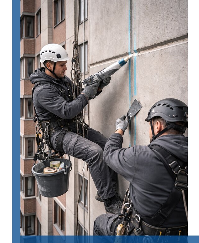 Вторичная герметизация швов фасада и кровли в Коломне