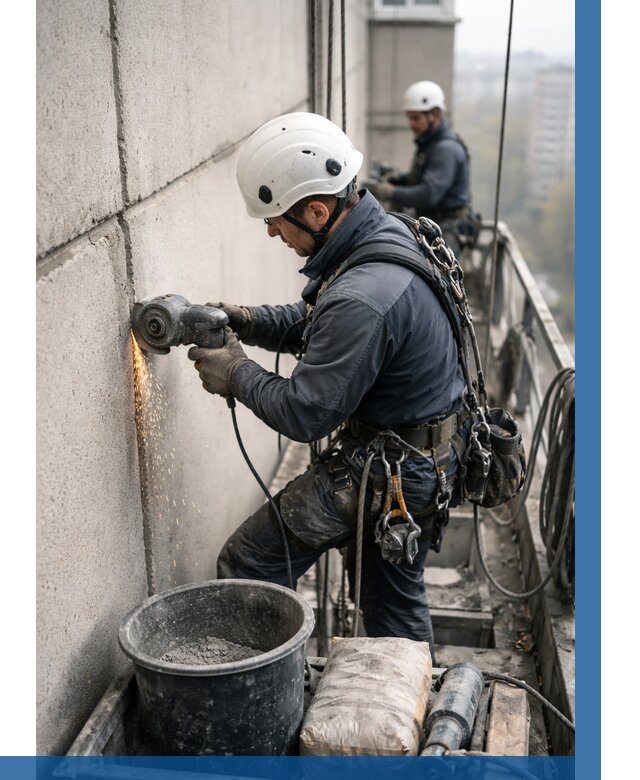 Штробление межпанельных швов в Коломне от 1217 р. | ВЫСОТНИК-Клм