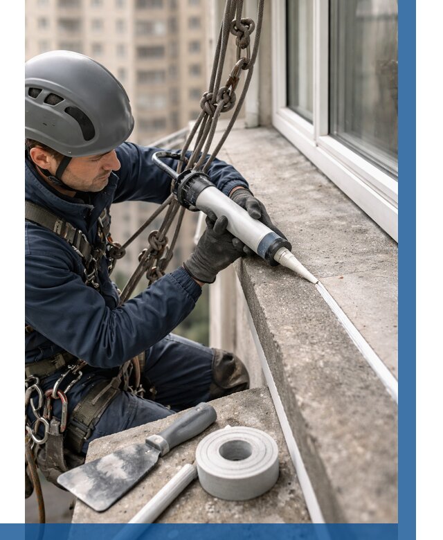 Герметизация балконного козырька в Коломне от 4563 р. | ВЫСОТНИК-Клм