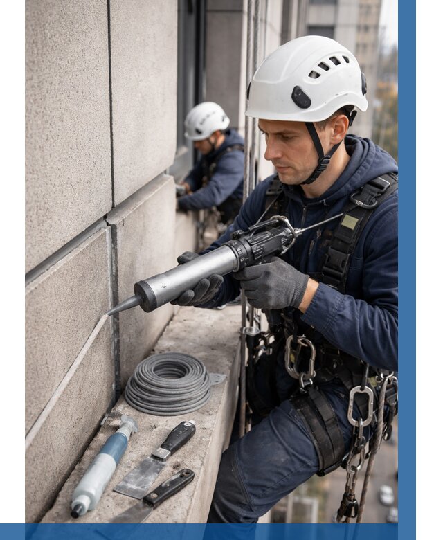 Герметизация деформационных швов фасада в Коломне от 710 | ВЫСОТНИК-Клм