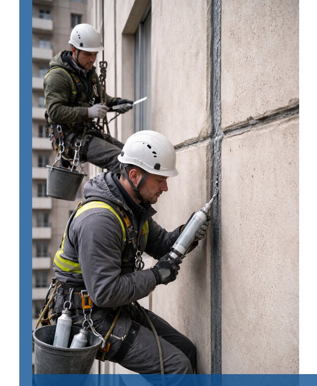 Герметизация деформационных швов фасада в Коломне качественно