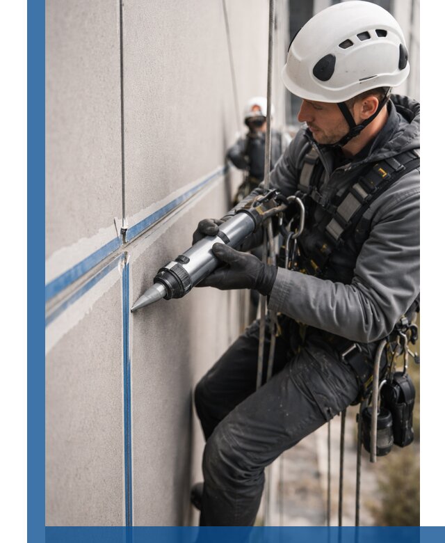 Герметизация стыков фасадных панелей в Коломне качественно и быстро