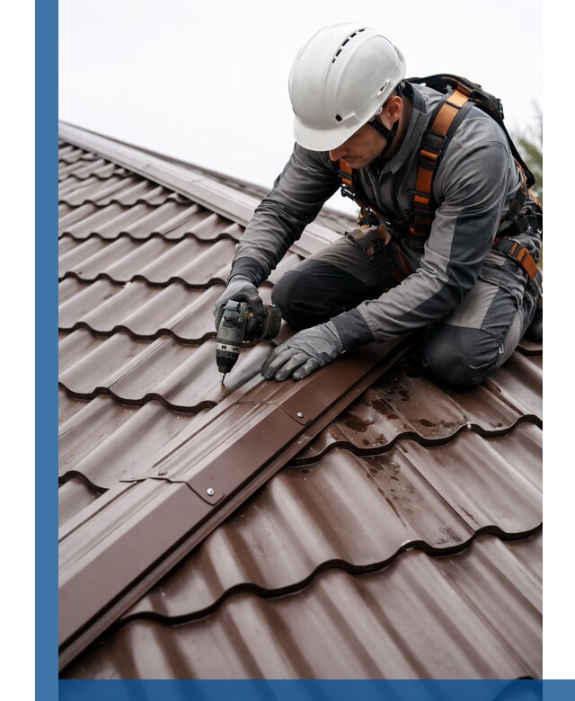 Ремонт металлочерепицы на крыше в Коломне профессионально