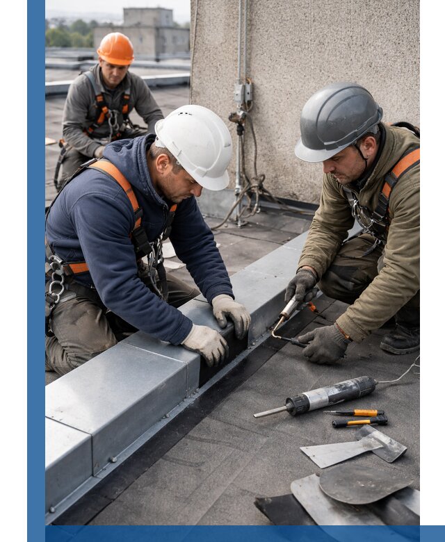 Ремонт кровельных примыканий в Коломне профессионально