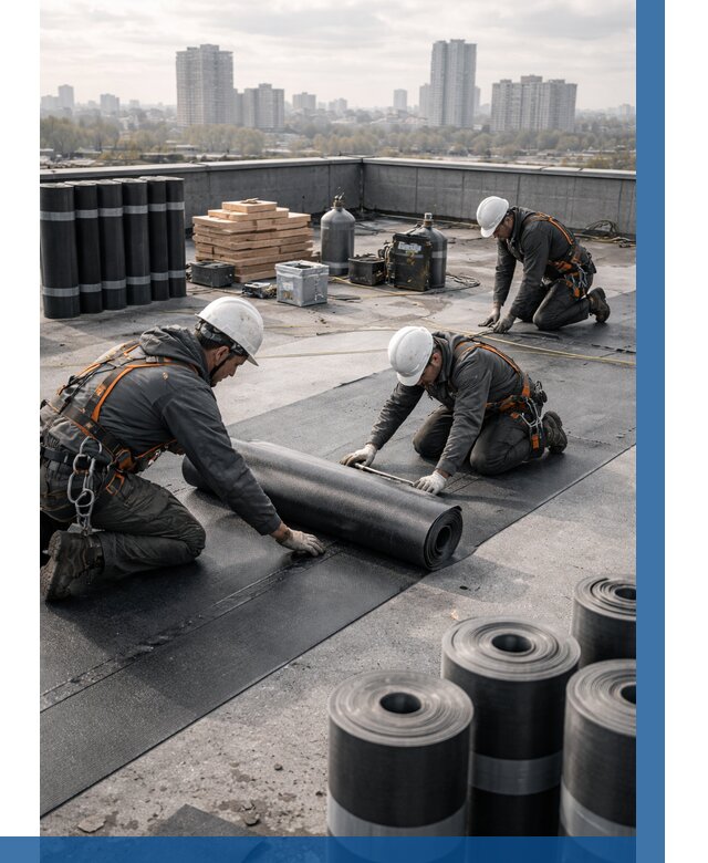 Монтаж мягкой кровли под ключ в Коломне от 456 р. | ВЫСОТНИК-Клм