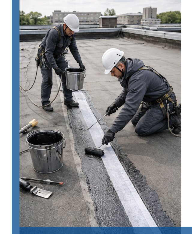 Гидроизоляция кровли мастикой в Коломне надежная защита