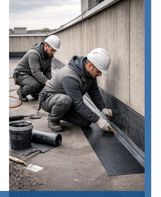 Гидроизоляция примыканий на кровле в Коломне от 913 р. | ВЫСОТНИК-Клм