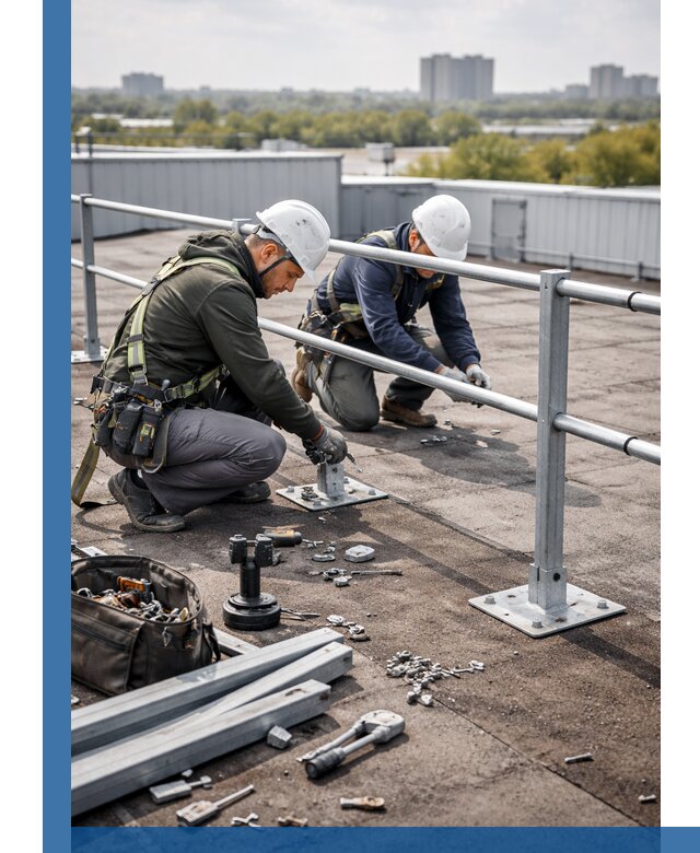 Монтаж кровельного ограждения в Коломне под ключ с гарантией