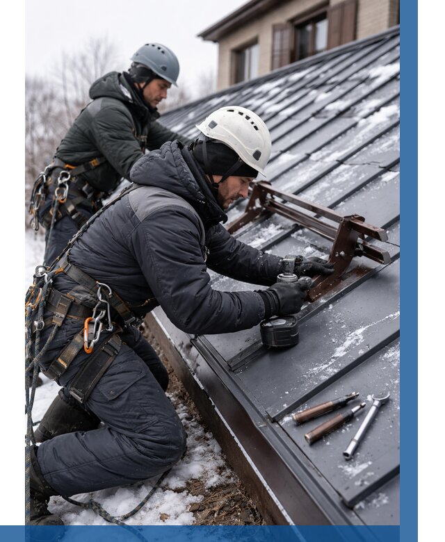 Монтаж снегозадержателей в Коломне от 456 р. | ВЫСОТНИК-Клм