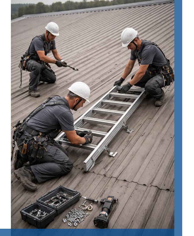 Монтаж кровельной лестницы в Коломне от 4563 р. | ВЫСОТНИК-Клм