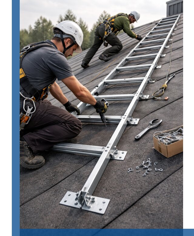 Профессиональный монтаж кровельной лестницы в Коломне под ключ