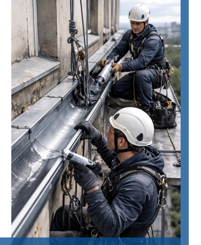 Ремонт водосточных желобов в Коломне от 6590 р. | ВЫСОТНИК-Клм