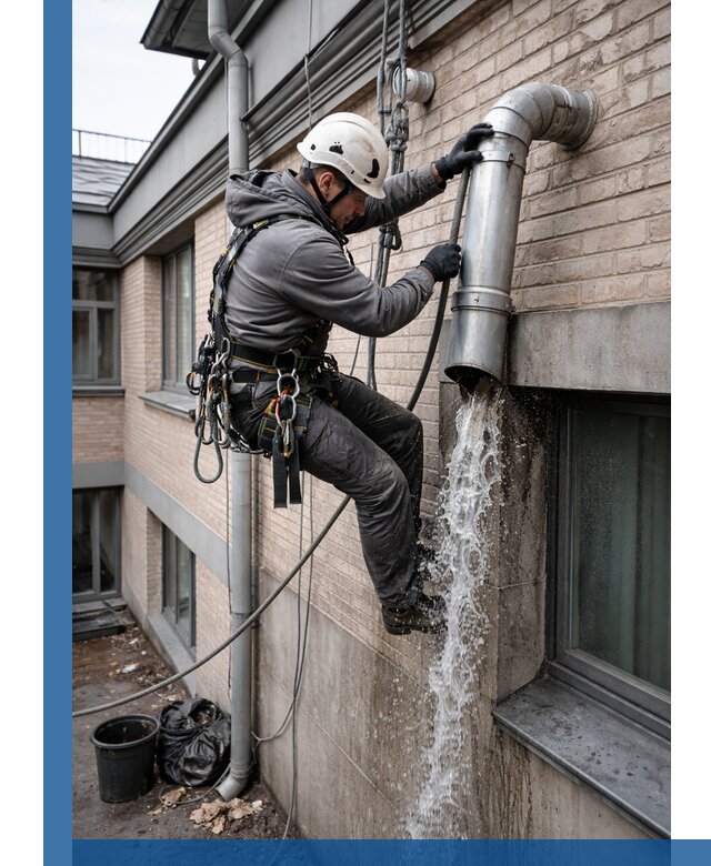 Профессиональная прочистка водосточных труб в Коломне с гарантией