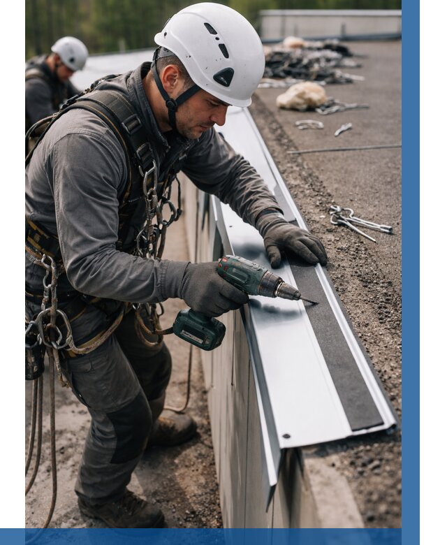 Монтаж капельника на кровле в Коломне от 304 р. | ВЫСОТНИК-Клм