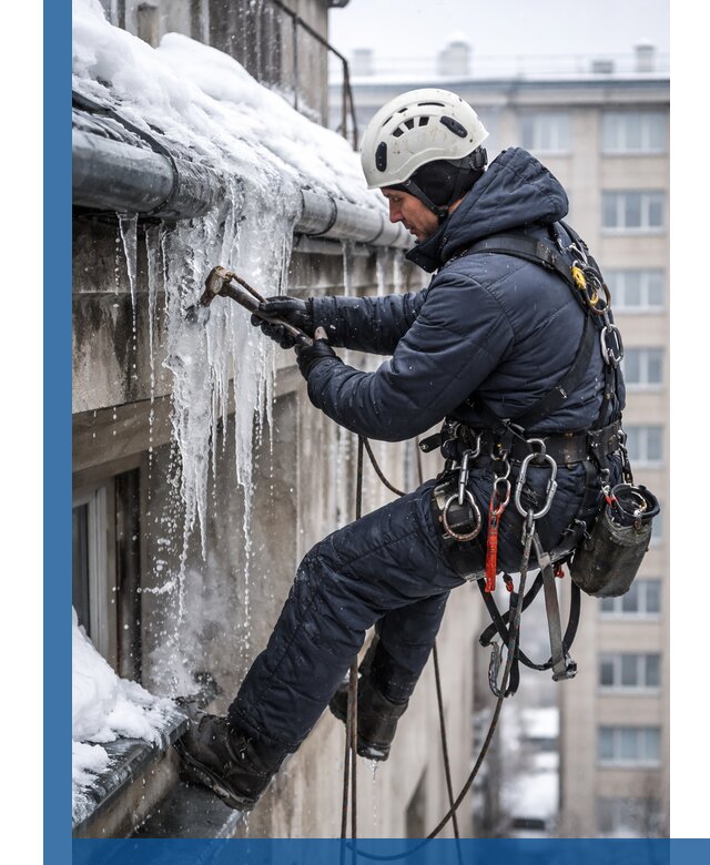 Удаление наледи и чистка водостоков в Коломне оперативно и безопасно