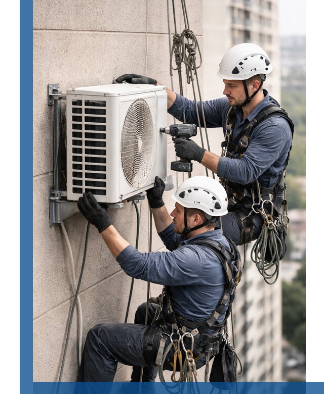 Монтаж внешнего блока кондиционера в Коломне установка и крепление