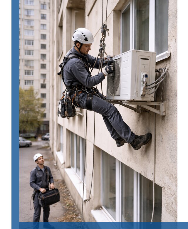 Демонтаж внешнего блока кондиционера в Коломне профессионально