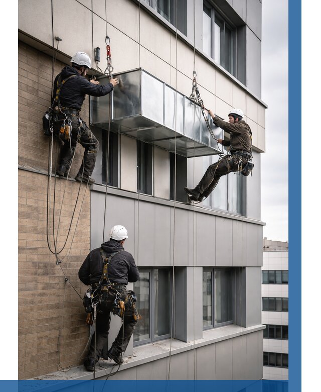 Монтаж воздуховодов на фасаде в Коломне от 1521 р. | ВЫСОТНИК-Клм