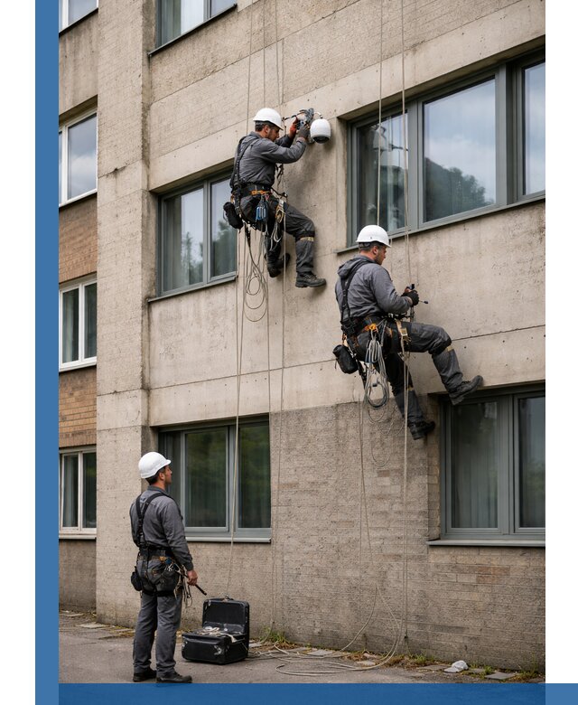 Монтаж фасадных камер видеонаблюдения в Коломне под ключ