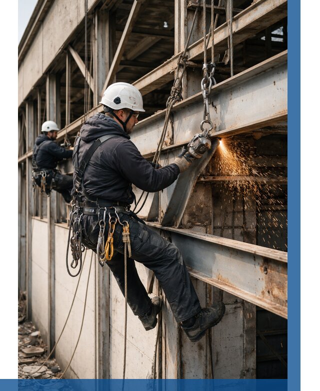 Демонтаж металлоконструкций на высоте в Коломне от 6590р. |ВЫСОТНИК-Клм