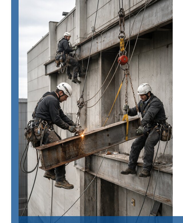 Демонтаж металлоконструкций на высоте в Коломне под ключ