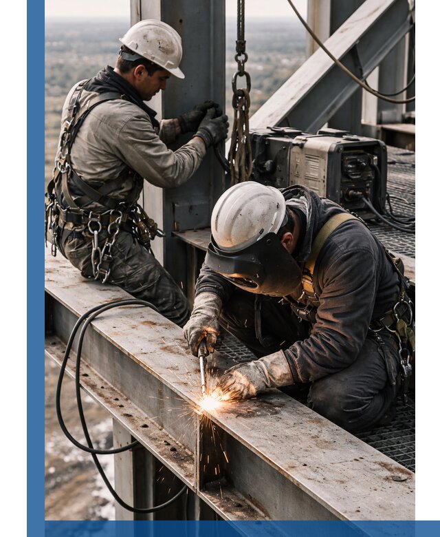 Высотные сварочные работы в Коломне для промышленных объектов