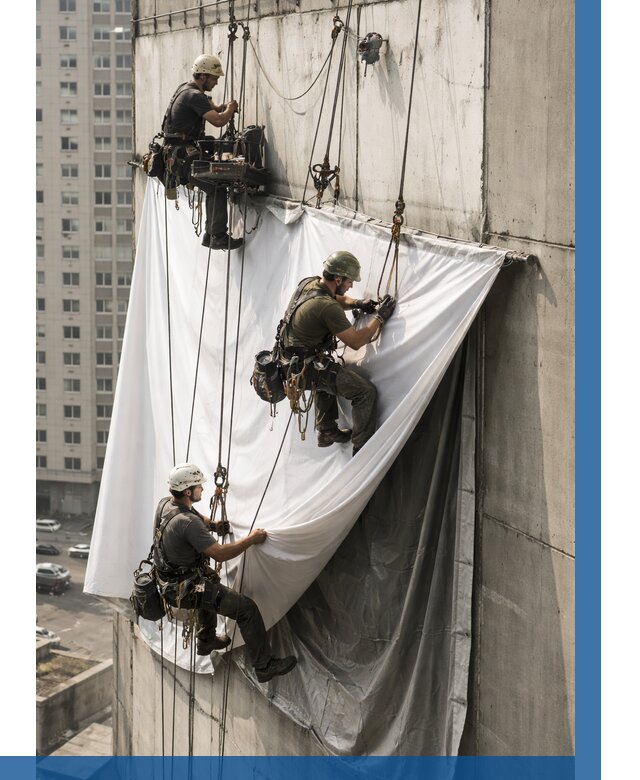 Замена баннерного полотна в Коломне от 6590 р. | ВЫСОТНИК-Клм—заказать