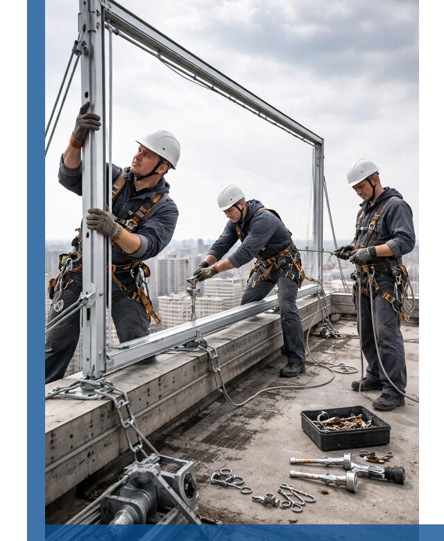 Монтаж крышных рекламных конструкций под ключ в Коломне