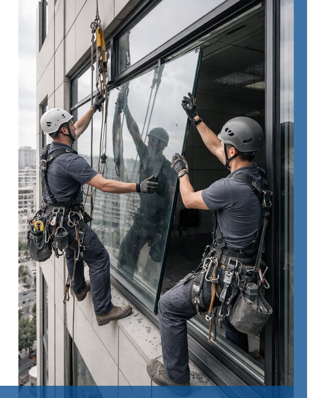 Замена стеклопакетов на высоте в Коломне от 5576 р. | ВЫСОТНИК-Клм