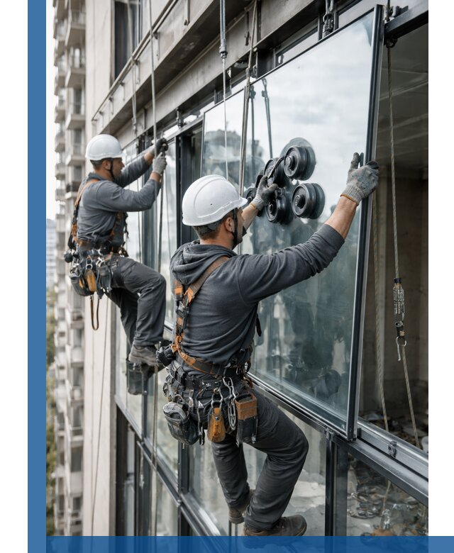 Витражное остекление фасадов и лоджий в Коломне под ключ