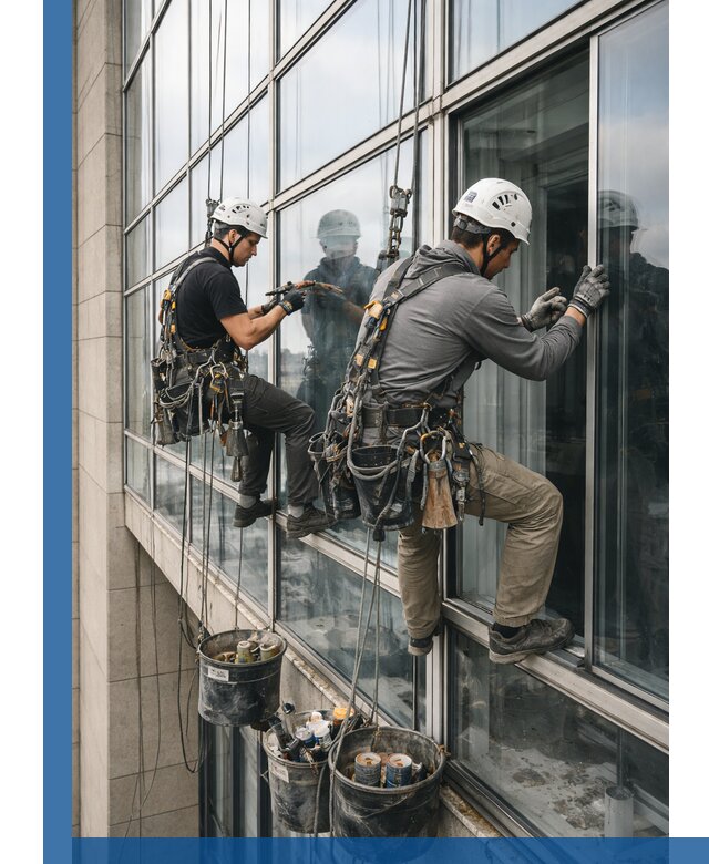 Ремонт витражных конструкций и фасадного остекления в Коломне