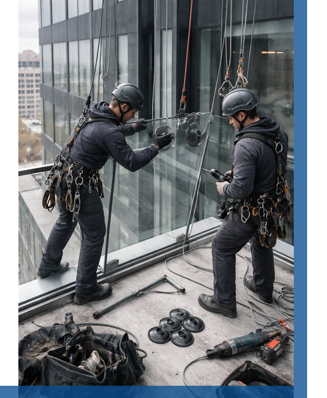 Монтаж стеклянных ограждений в Коломне от 2535 р. | ВЫСОТНИК-Клм