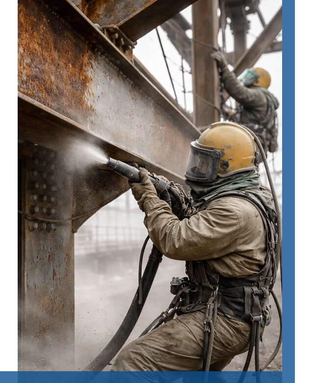 Пескоструйная очистка металлоконструкций в Коломне по 608 р.  ВЫСОТНИК-Клм